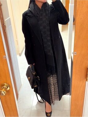 DKNY Long Black Coat